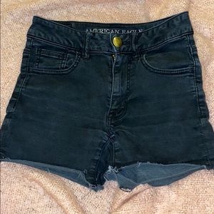 American Eagle Black Hi-Rise Shortie